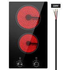 12 inch Built-in Electric Cooktop Radiant Ceramic Cooktop 2 Burners 3000W Built-in Cooktops price