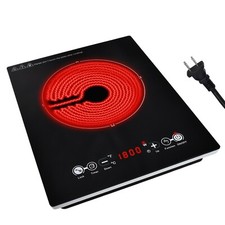 Portable Electric Cooktop Electric Stove Single Burner Ceramic Cooktop 1800W 110 Built-in Cooktops price