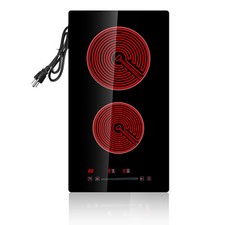 12" Built-in Electric Cooktop Radiant Ceramic Cooktop 2 Burners 110V 1800W Built-in Cooktops price