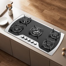 36 inch Gas Cooktop Built-in 5 Burners Stainless Steel Gas Stove NG/LPG Gas Hob Built-in Cooktops price