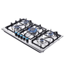 36" inch Built-in Gas Cooktop Gas Stove Top 5 Burners Dual fuel Stainless Steel Built-in Cooktops price