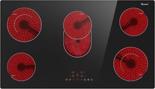 36 Inch Electric Cooktop 5 Burners, 220~240V, Built in Electric Stove Top, 8400W Built-in Cooktops price