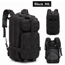 30L Outdoor Military Black Tactical Rucksack Backpack Camping Hiking Travel Bag Backpack (Outdoor) price