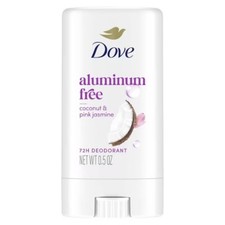 Dove Aluminum-Free Deodorant Stick, Coconut/Jasmine 0.5oz Stick Deodorants price