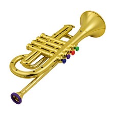 Trumpet Kids Musical Wind Instruments ABS Metallic Gold Trumpet With 4 Color Key Wind Instruments price