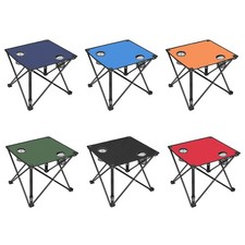 Foldable Camping Table w/ 2 Cup Holders Lightweight Picnic Table for Outdoor Camping & Picnic Table price