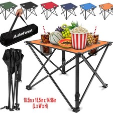 Foldable Camping Table Outdoor Beach Picnic Table Lightweight with Cup Holders Camping & Picnic Table price