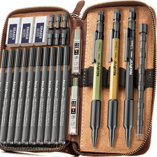 21PCS 1.3 Mm Mechanical Pencil Set in Leather Bag with 138 Lead Refill Mechanical Pencil price