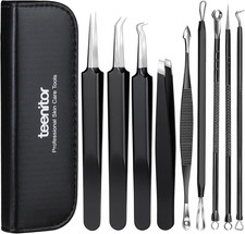 Blackhead Remover Tools and Pimple Popper Tool Kit, 9 Pcs Stainless Acne and Pimple Care price