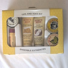 Burt's Bees Tips and Toes Kit Gift Set New In Box Hand Foot Lip Care Travel Hand Care price