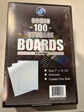 100 Comics Book Boards Acid Free Safe Storage Silver Size Comic 7" x 10 1/2" Comics price