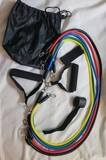 Resistance Bands Set - 5 Tubes w/ Bag & Accessories - Home Fitness Crossfit Yoga Fitness Conditioning Accessories price