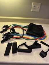 Resistance Bands Set - 5 Tubes w/ Bag & Accessories - Home Fitness Crossfit Yoga Fitness Conditioning Accessories price