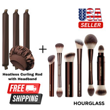 6pcs Makeup Brushes Hourglass Cruelty Free Set & Heatless Curling Rod with Satin Makeup Brushes and Accessories price