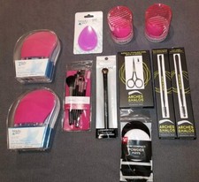 Lot of New Facial and Makeup Accessories - Brushes, Applicators, Scissors, Puffs Makeup Brushes and Accessories price