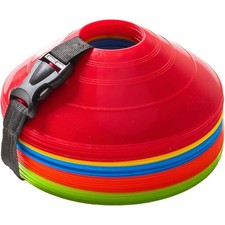 40 Pack Flexible Soccer Cones with Mesh Bag & Strap - Agility Training Equipment Football Equipment price