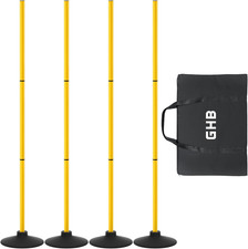 Agility Poles 4 Pack 50" Sports Soccer Training Poles,Detachable Speed Training Football Equipment price