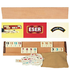 Hakan Rummikub Game Rummy Cube Turkish Okey Game Set with 4 Racks Okey Sets price