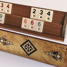 Handmade Massive Wooden Rummy Set,Rummy Cube Set - Okey Game Set  Mosaic Inlaid Okey Sets price