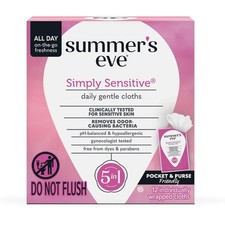Summer's Eve Simply Sensitive Feminine Wipes pH Balanced 12 Count Individually Genital Area Hygiene price
