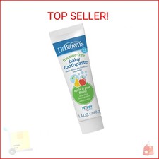 Dr. Brown's Fluoride-Free Baby Toothpaste, Safe to Swallow, Apple Pear, 1-Pack, Baby Toothpaste price
