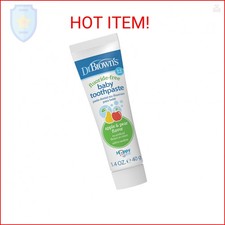 Dr. Brown's Fluoride-Free Baby Toothpaste, Safe to Swallow, Apple Pear, 1-Pack, Baby Toothpaste price