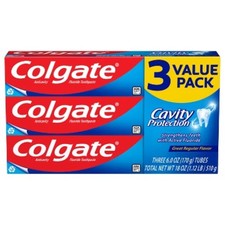 Cavity Protection Toothpaste with Fluoride - 6oz/3pkk: Gluten-Free, Mint Flavor Baby Toothpaste price