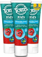 Delicious Silly Strawberry Fluoride-Free Toothpaste for Kids, 3 Tubes of 5.1oz Baby Toothpaste price