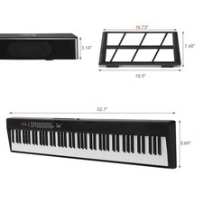 Glarry Folding 88-Key Semi-Weighted Digital Piano Electronic Keyboard+Bag Digital Pianos price