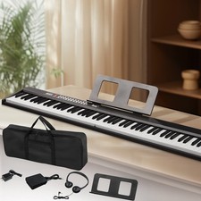 Glarry 88-Key Full Size Semi-Weighted Digital Piano Foldable Keyboard + Bag Digital Pianos price