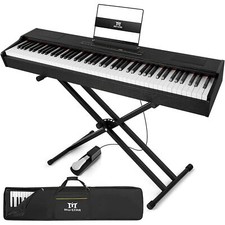 Black 88 Key Full Weighted Hammer Action Digital Piano Keyboard Pedal,Stand,Bag Digital Pianos price