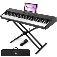 MUSTAR Black 88-Keys Full Size Semi-Weighted Digital Piano Keyboards with Pedal Digital Pianos price