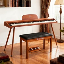 Brown 88Keys Digital Piano Semi Weighted Electric Keyboard,3Pedal,USB/MIDI,Bench Digital Pianos price