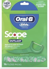 Oral-B Glide Complete Floss Picks, Dental Floss Picks, Scope Outlast, 75-ct, Dental Floss price