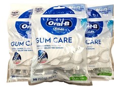 Oral-B Glide Gum Care Dental Floss Picks Good for Back Teeth 30 Ct  (PACK OF 3) Dental Floss price