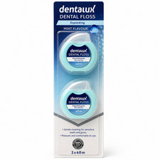2 x Dentalux Expanding Dental Floss 40m Mint Flavor Dental Floss price