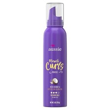 Aussie Miracle Curls Styling Mousse with Coconut & Jojoba Oil-6oz Hair Styling Mousse price