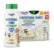 Equate High protein Nutritional shakes vanilla 8 oz 6 count Protein Powders price