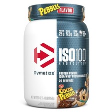 Dymatize ISO100 Hydrolyzed Whey Isolate Protein Powder, Cocoa Pebbles 20 Serving Protein Powders price