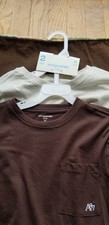 Brand new Pack aeropostale Cotton blend Tshirt White and brown boys size M 10/12 Boys' T-shirt price