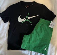 Boys Nike Jordan 2 Piece Set Shirts T Shirt  Size 6 Medium Boys' T-shirt price