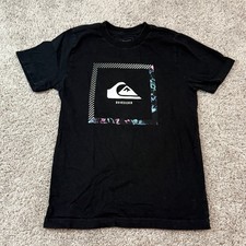 Quiksilver Kid's Black Graphic T-Shirt Size Medium Boys' T-shirt price