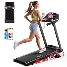 Treadmill for Home 350 lbs Weight Capacity, Folding Walking pad with 14% Incline Treadmills price