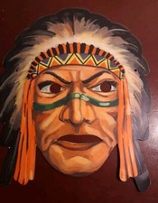 Vintage 1960s Cardboard Carnival Mask Collectible Subject 5 Masks price