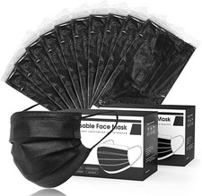 100/50/10 Pcs Black Face Mask Mouth Nose Cover Protector Respirator Filter Masks Masks price