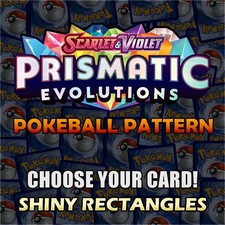 Prismatic Evolutions Pokeball Pattern Pokemon Cards Holo Rare Master Set Singles Masks price