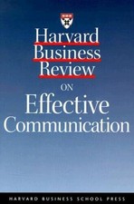 Harvard Business Review on Effective Communication (Harvard Business - VERY GOOD Review Books price