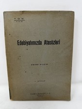 1945 Turkish Book Edebiyatımızda Atasözleri I Dehri Dilçin Proverbs Literature Classical Turkish (Divan) Literature price