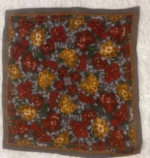 Paris Vintage Silk Esterel Flower Scarf 32”x32” Shawl price