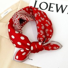 100% Pure Silk Square Scarf Women Kerchief Bandana Neckerchief Wrap Paisley Shawl price